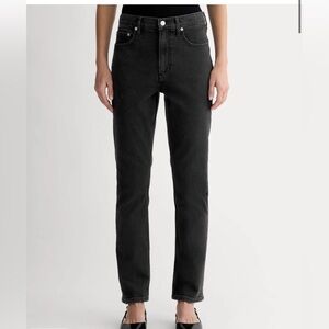 Everlane Women's Original Cheeky Jean Organic Cotton Size 27P High Rise Black